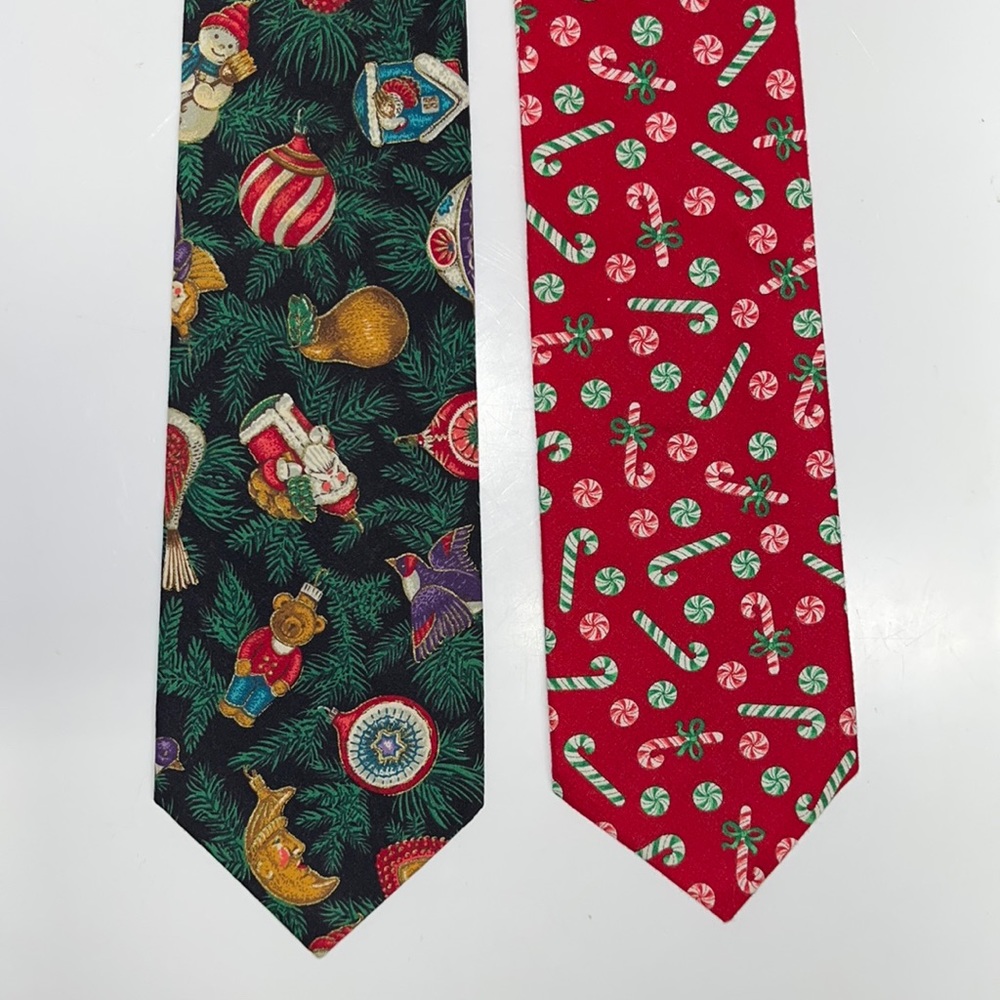 Tango by Max Raab 2 Christmas Ornaments & Candy Novelty Cotton Men’s Neck Ties
